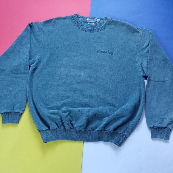 vintage Other - Vintage Campus Crew Essential Embroidered Crewneck